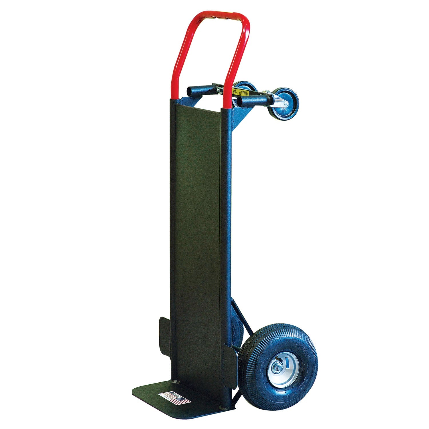 Stahl Cabriolet Hand Truck - 362,87 kg Kapazität mit Plattform und 10' Reifen (Schwarz)