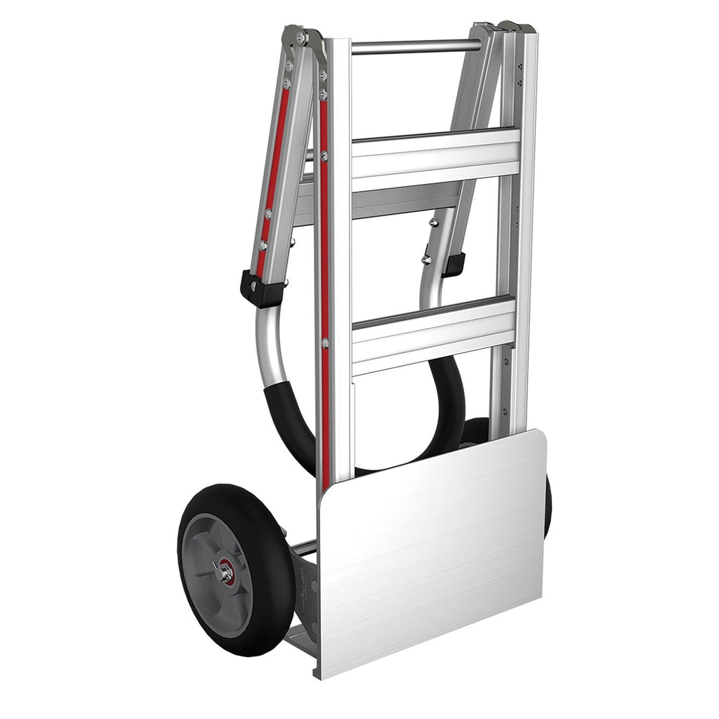 E-Track Aluminium Convertible Hand E-Track Aluminium Hand Truck - 226,8 kg Kapazität mit Loop Handle, 8' Solid Rubber Reifen und Faltbare Lagerung