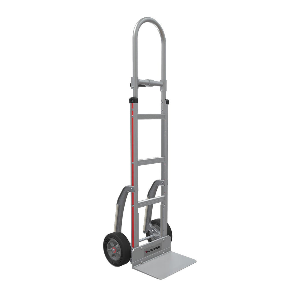 E-Track Aluminium Hand Truck - 226,8 kg Kapazität mit Tall Loop Handle, 8' Solid Rubber Reifen und Treppenschlitten