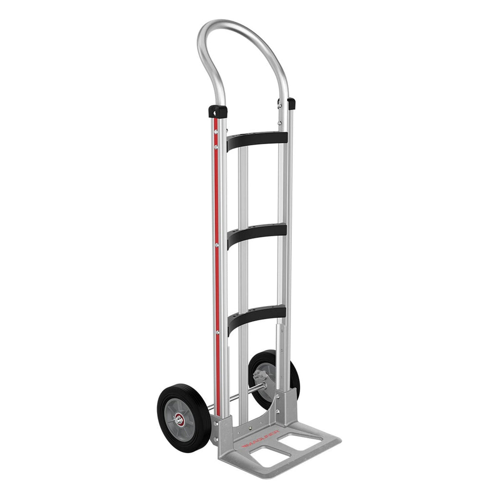 E-Track Aluminium Hand Truck – 226,8 kg Kapazität mit Loop Handle, 8' Solid Rubber Reifen und Curved Frame