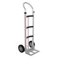 E-Track Aluminium Hand Truck – 226,8 kg Kapazität mit Loop Handle, 8' Solid Rubber Reifen und Curved Frame