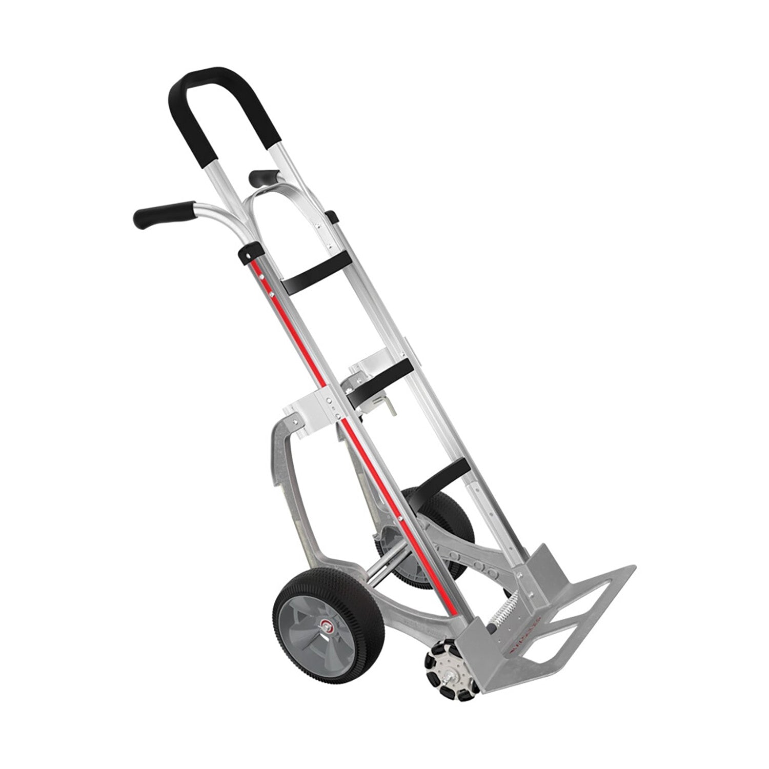 E-Track Aluminium Hand Truck - 226,8 kg Kapazität mit Dual Grip Griffe, 10' Mikrozellulare Reifen und Treppenschlitten