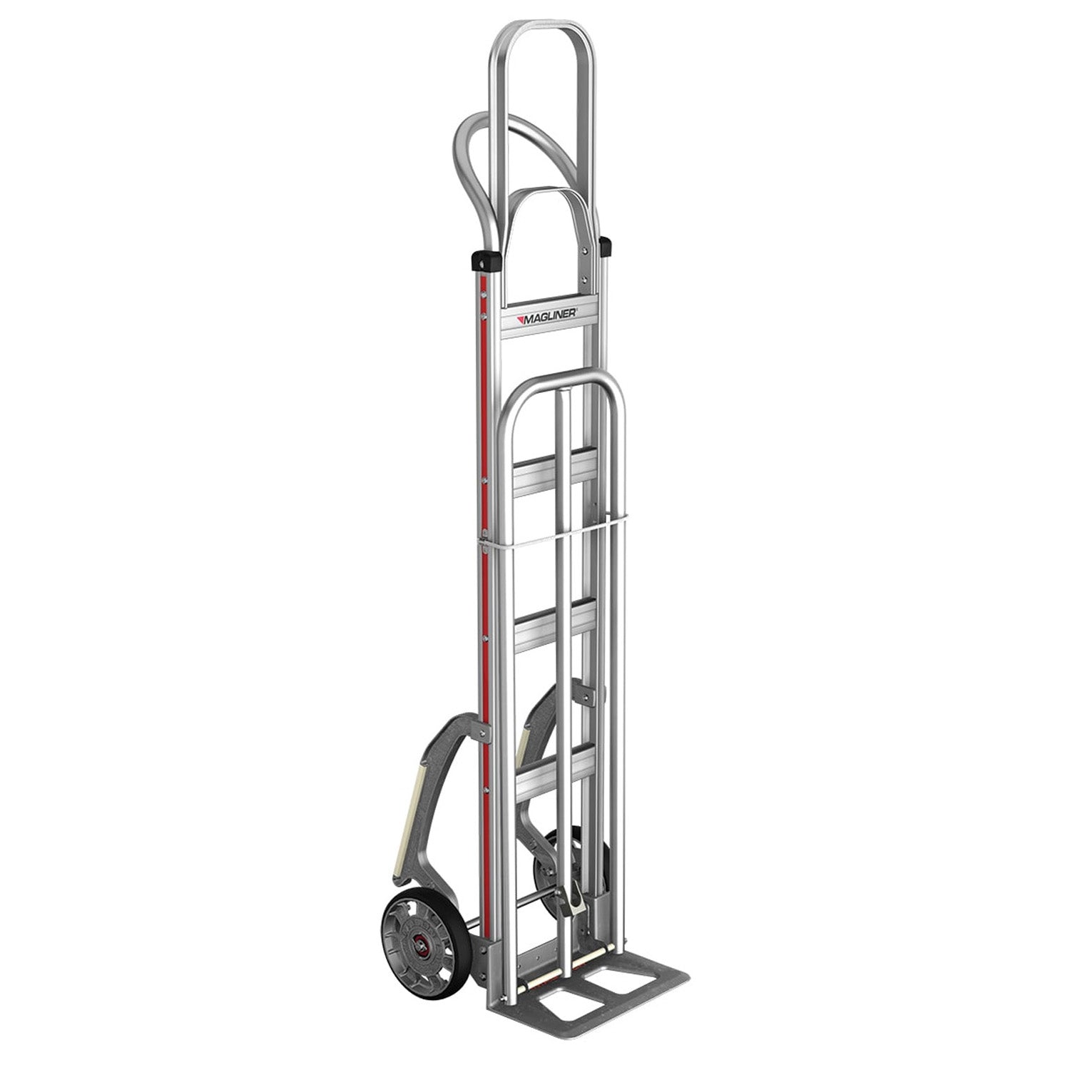 E-Track Aluminium Hand Truck - 226,8 kg Kapazität mit Loop Handle, 8 'Festkautschukreifen, Treppenschlitten und ausfahrbare Laststange