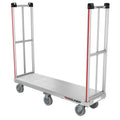 E-Track Aluminium U-Boot Cart - 0,54 kg Kapazität, 18 'x 60' Deck mit festen Gummirollen und abnehmbaren Griffen