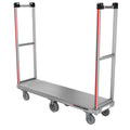 E-Track Aluminium U-Boot Cart - 0,54 kg Kapazität, 16 'x 60' Deck mit festen Gummirollen und abnehmbaren Griffen