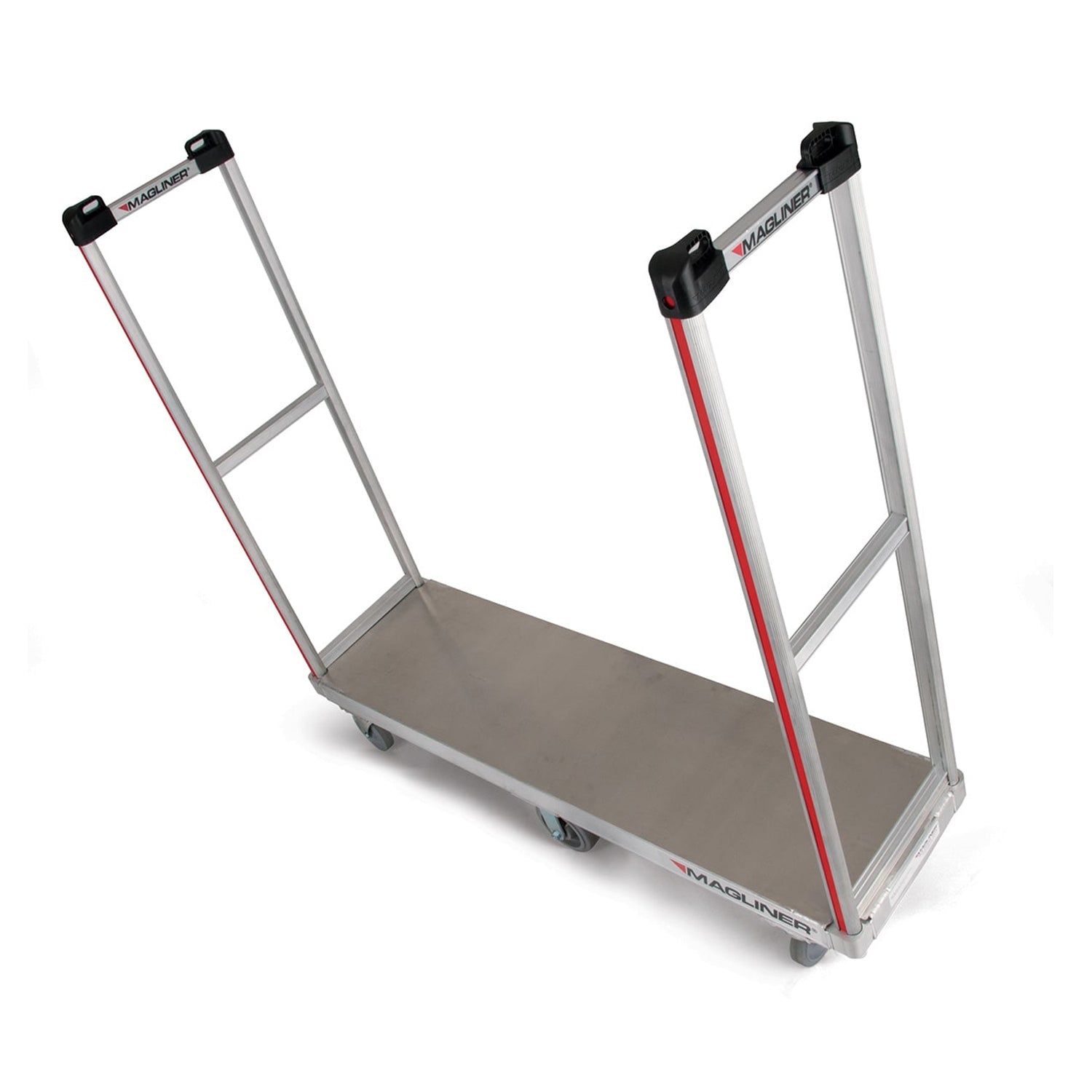 E-Track Aluminium U-Boot Cart - 0,54 kg Kapazität, 16 'x 60' Deck mit festen Gummirollen und abnehmbaren Griffen