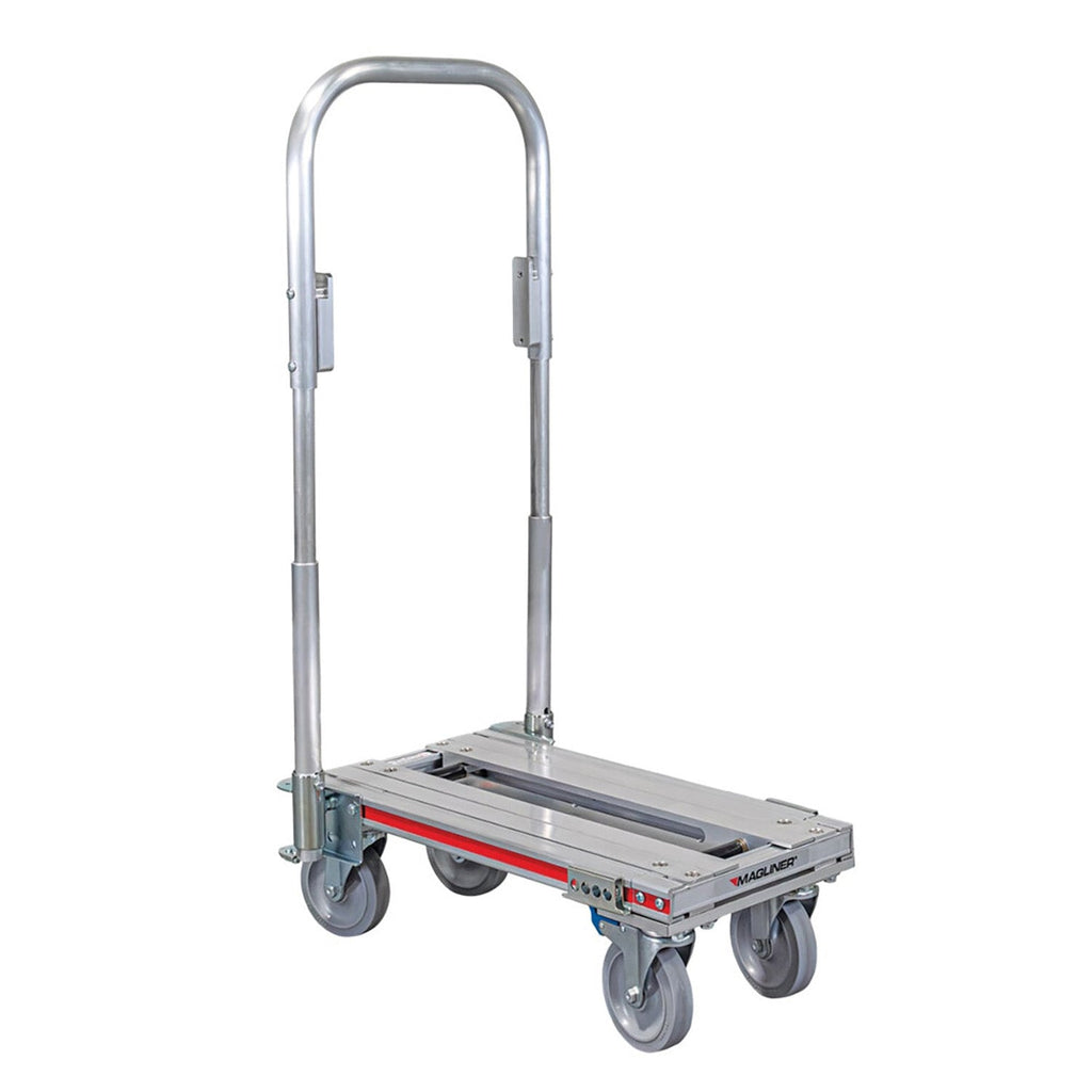 E-Track Aluminium Convertible Hand Truck - 226,8 kg Kapazität mit Loop Handle, Massivgummirollen und verstellbarem Deck