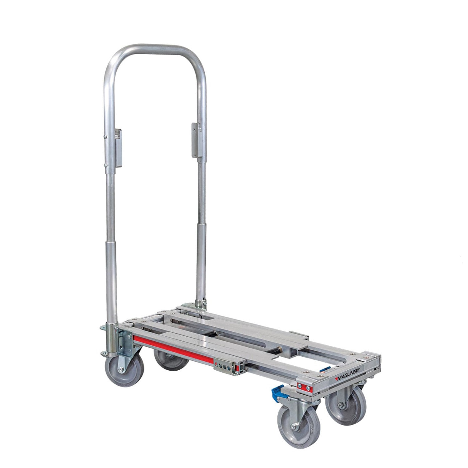 E-Track Aluminium Convertible Hand Truck - 226,8 kg Kapazität mit Loop Handle, Massivgummirollen und verstellbarem Deck