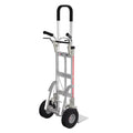 E-Track Aluminium Hand Truck - 226,8 kg Kapazität mit großen Dual Grip Griffe, 10' Mikrozellulare Reifen, Treppenkufen und Bremsen