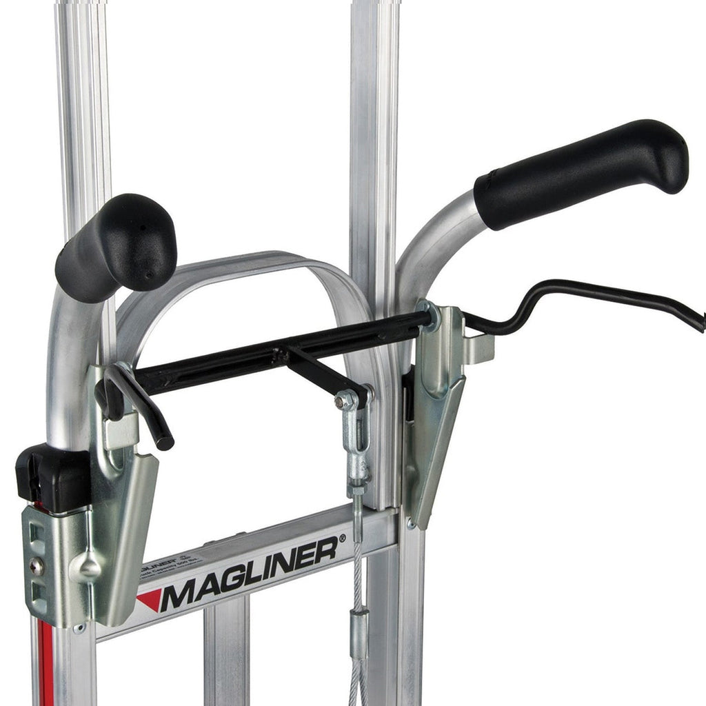 E-Track Aluminium Hand Truck - 226,8 kg Kapazität mit großen Dual Grip Griffe, 10' Mikrozellulare Reifen, Treppenkufen und Bremsen