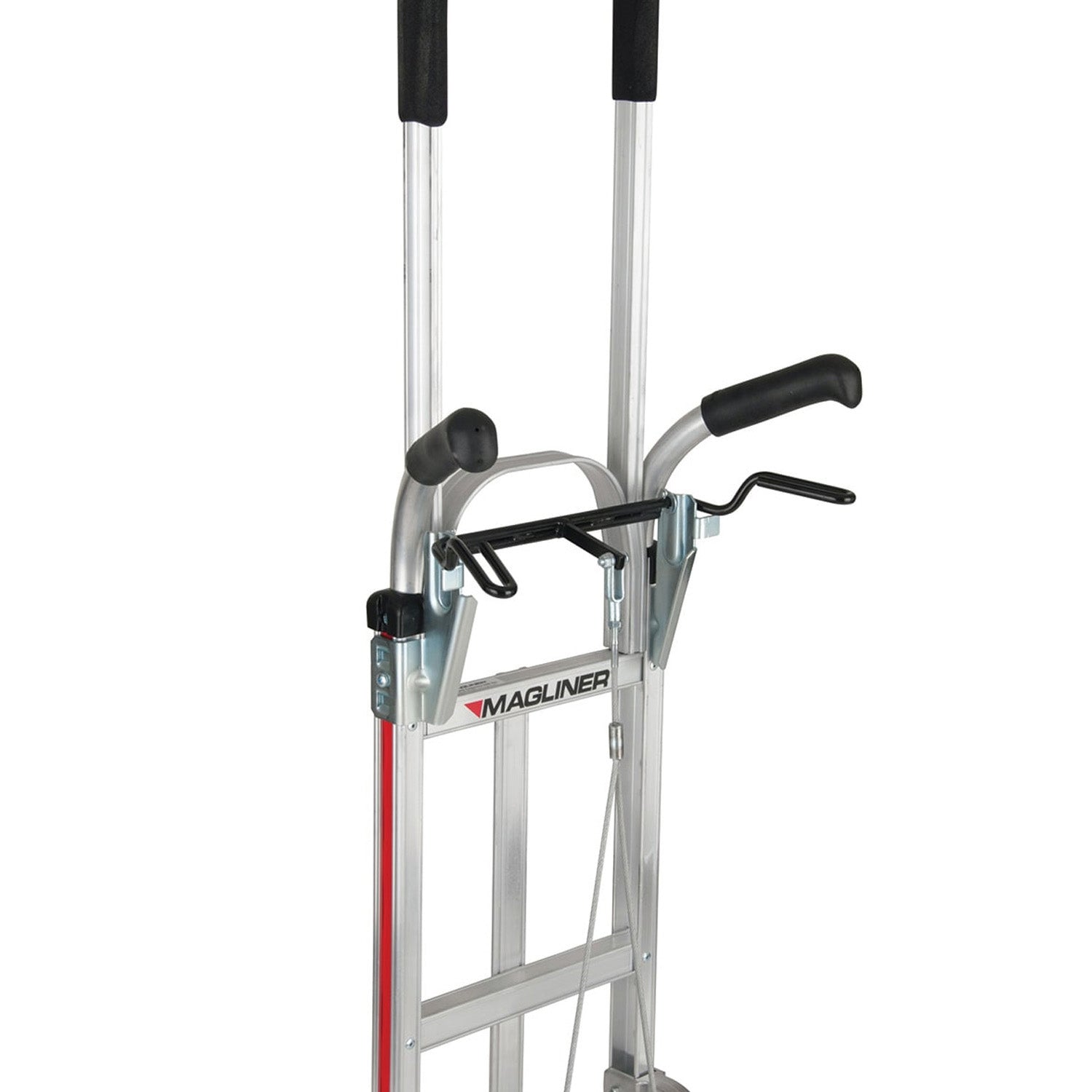 E-Track Aluminium Hand Truck - 226,8 kg Kapazität mit großen Dual Grip Griffe, 10' Mikrozellulare Reifen, Treppenkufen und Bremsen