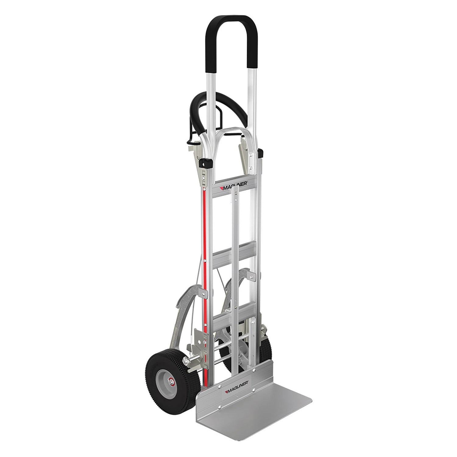 E-Track Aluminium Hand Truck – 226,8 kg Kapazität mit Tall Loop Handle, 10' Mikrozellularreifen, Treppenkufen und Bremsen
