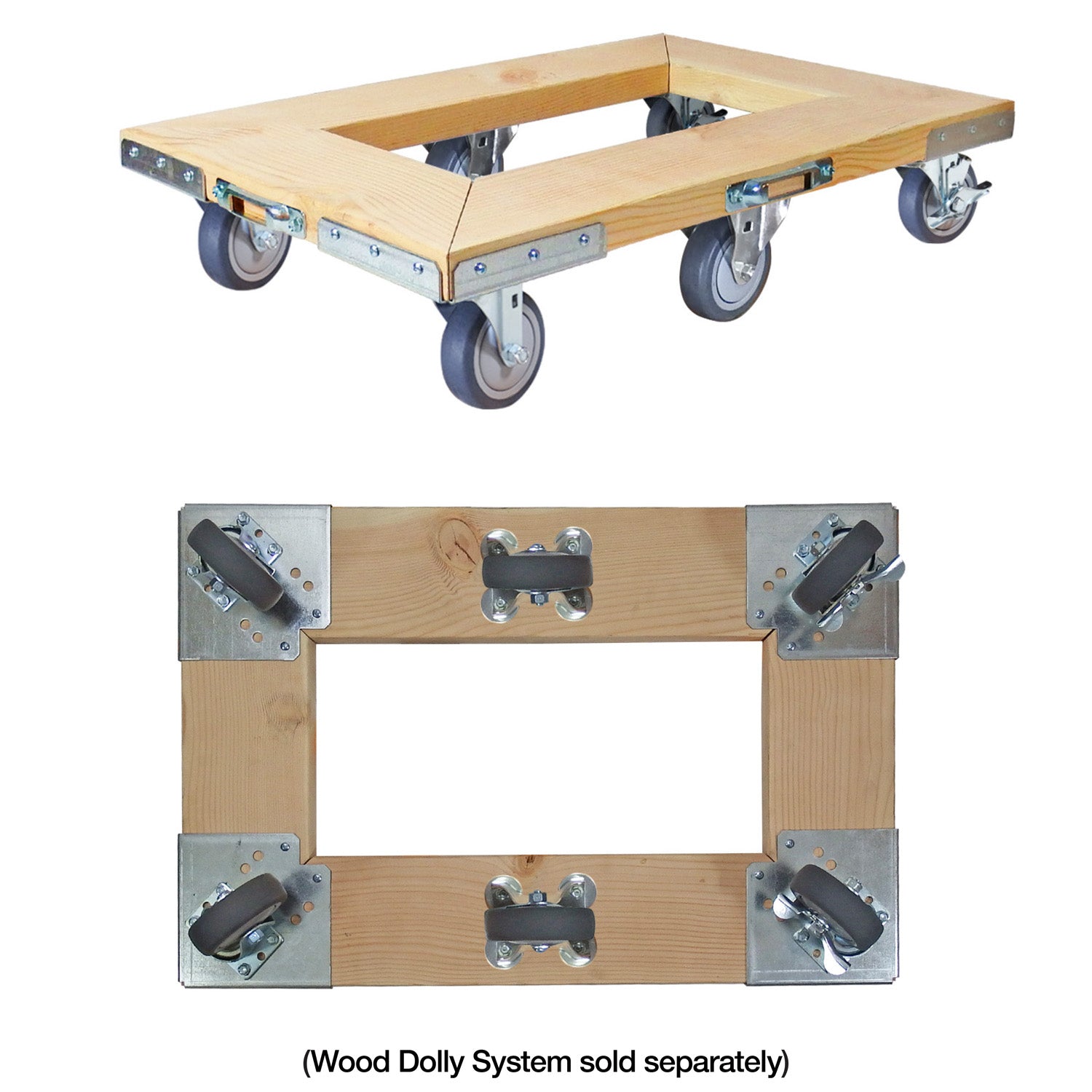 SNAP-LOC Wood Dolly Caster Steering Kit 4' Thermoplastische