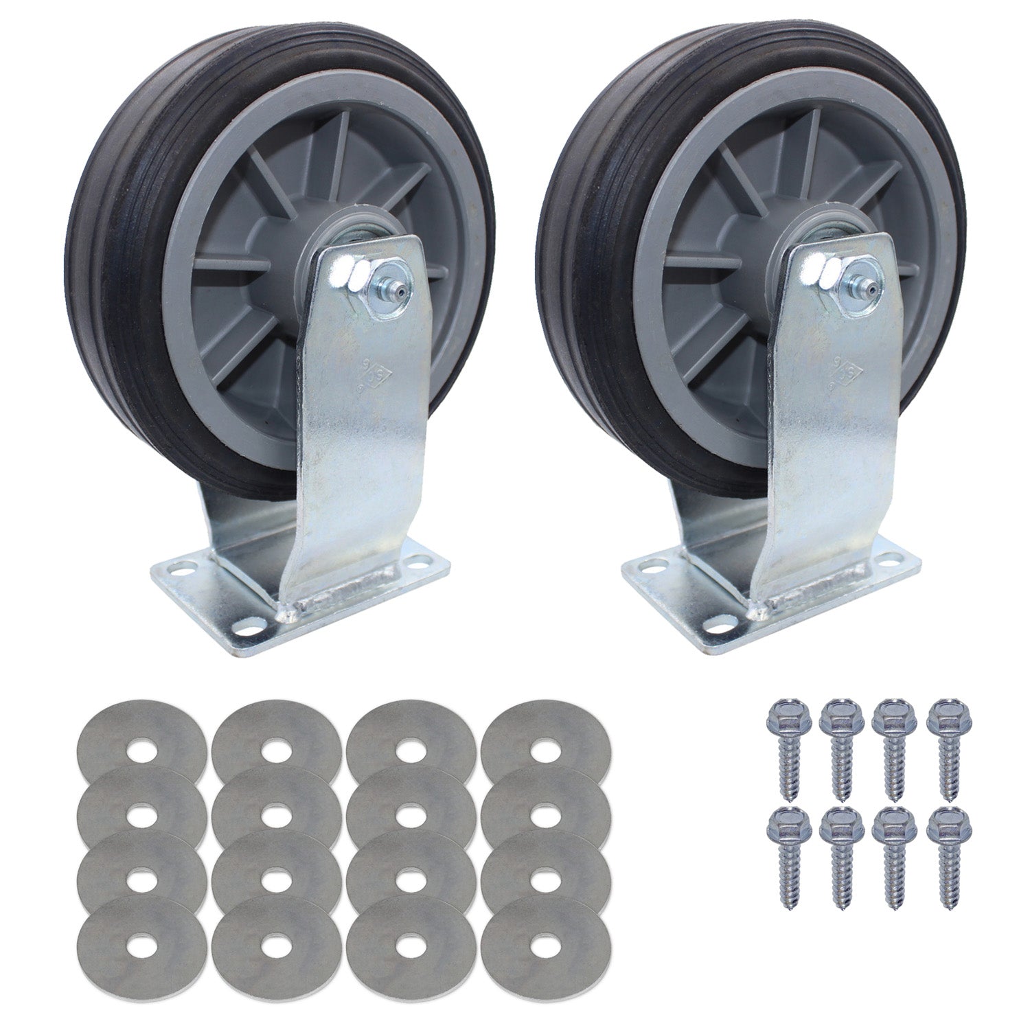 SNAP-LOC Wood Dolly Caster Steering Kit 6' Solid Rubber