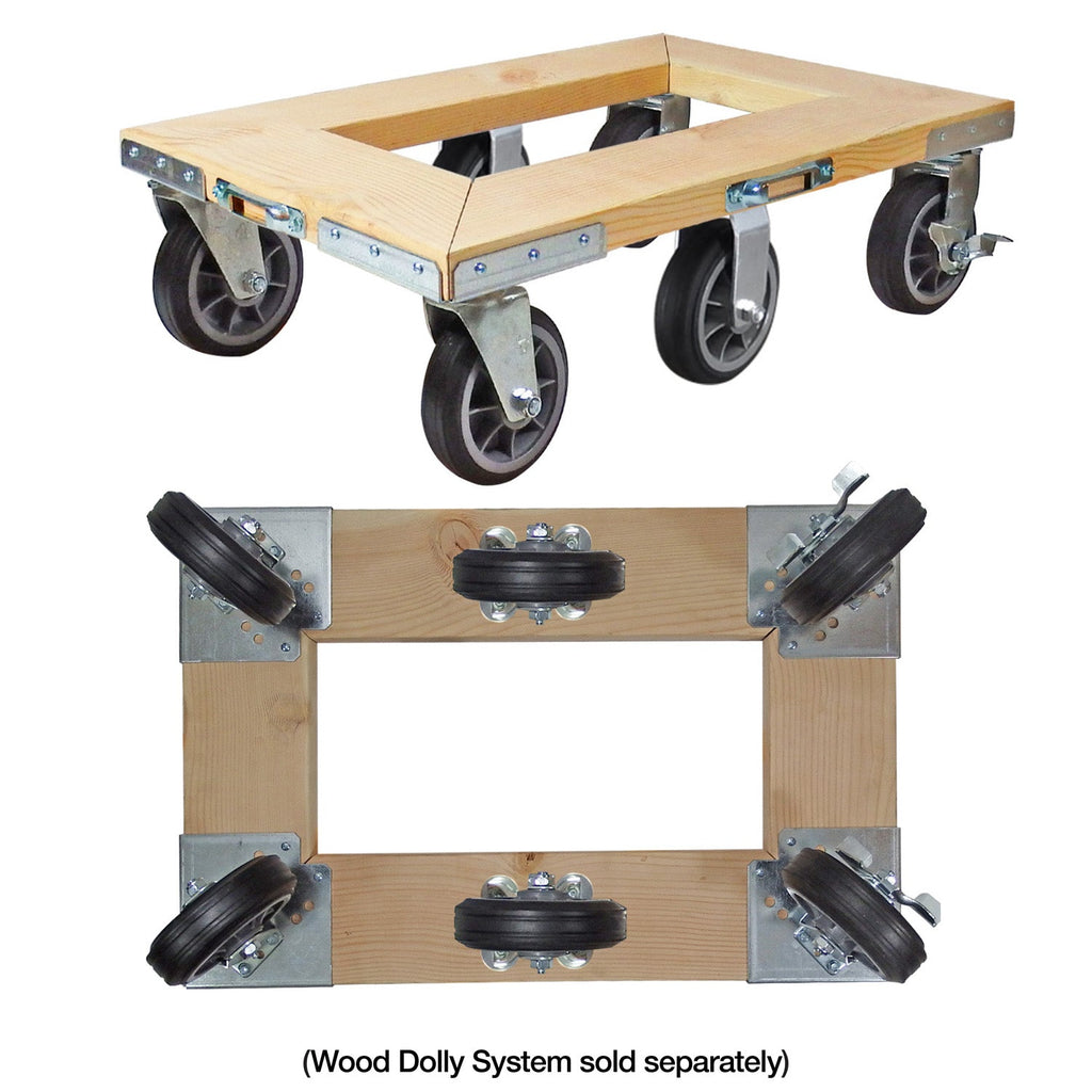 SNAP-LOC Wood Dolly Caster Steering Kit 6' Solid Rubber