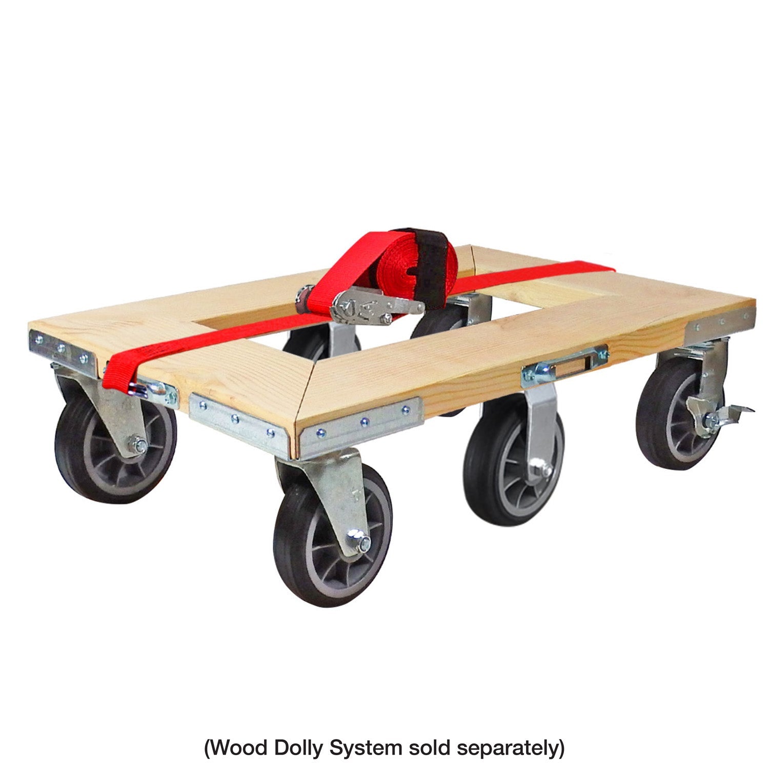 SNAP-LOC Wood Dolly Caster Steering Kit 6' Solid Rubber