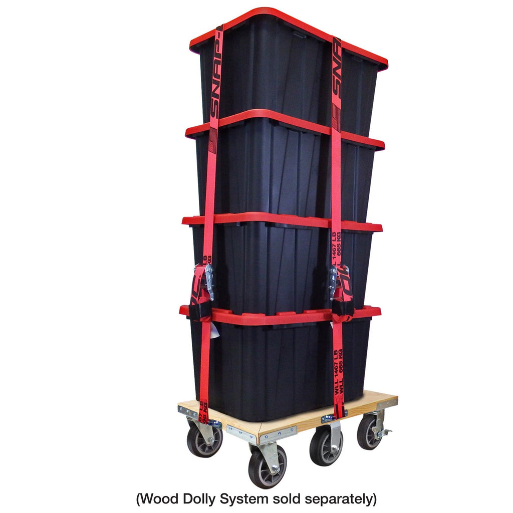 SNAP-LOC Wood Dolly Caster Steering Kit 6' Solid Rubber