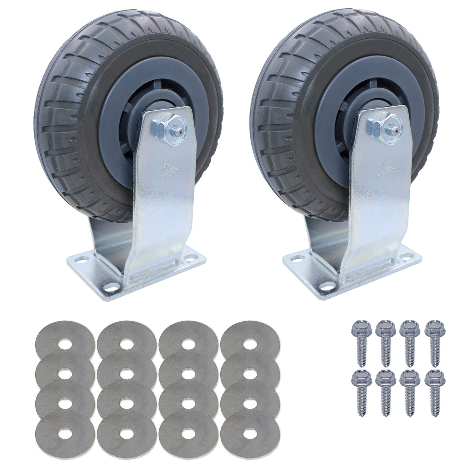 SNAP-LOC Wood Dolly Caster Steering Kit 6' Synthetischer Gummi