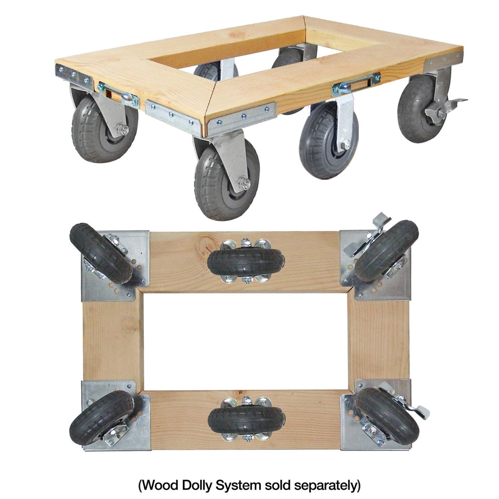 SNAP-LOC Wood Dolly Caster Steering Kit 6' Synthetischer Gummi