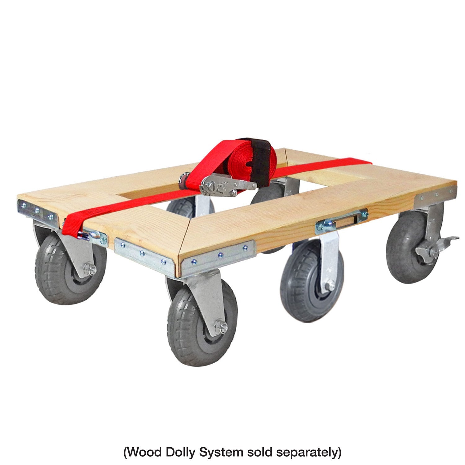 SNAP-LOC Wood Dolly Caster Steering Kit 6' Synthetischer Gummi