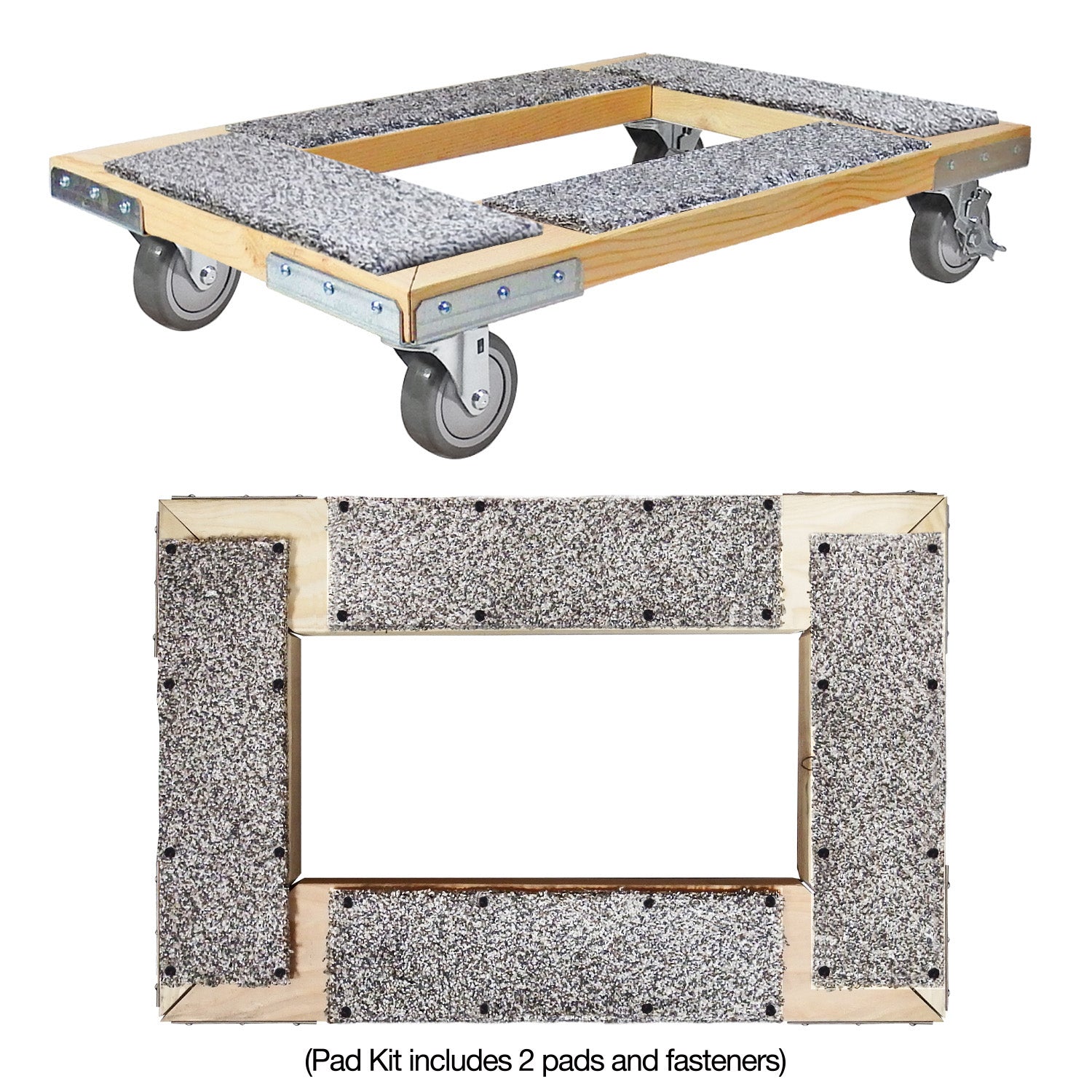 SNAP-LOC Wood Dolly Pad Kit Teppich 5'x17.5' 2er-Packung