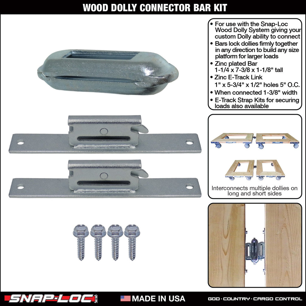 SNAP-LOC Wood Dolly Connector Bar Kit