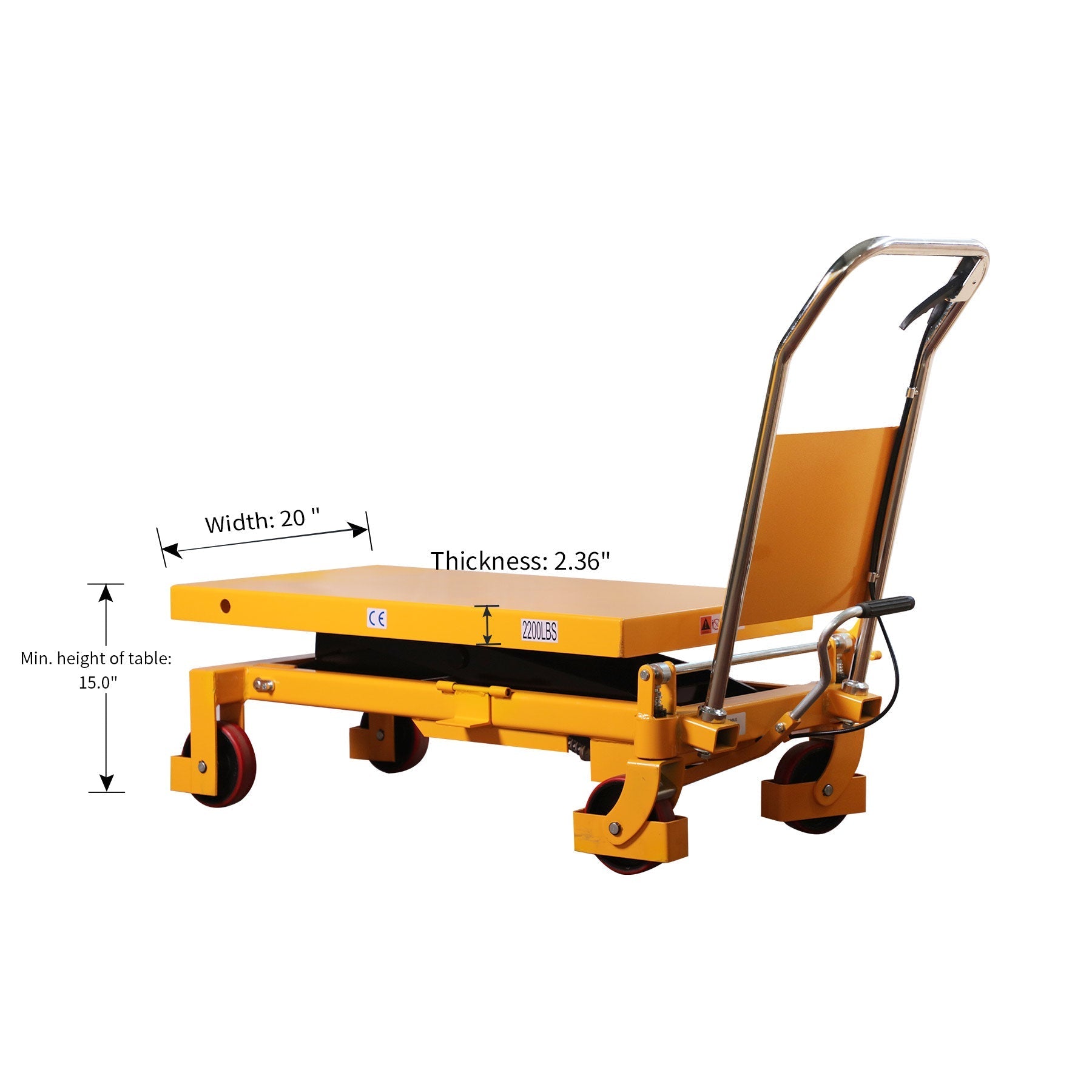 Single Scissor Lift Table 997,9 kg 39.4' Hubhöhe