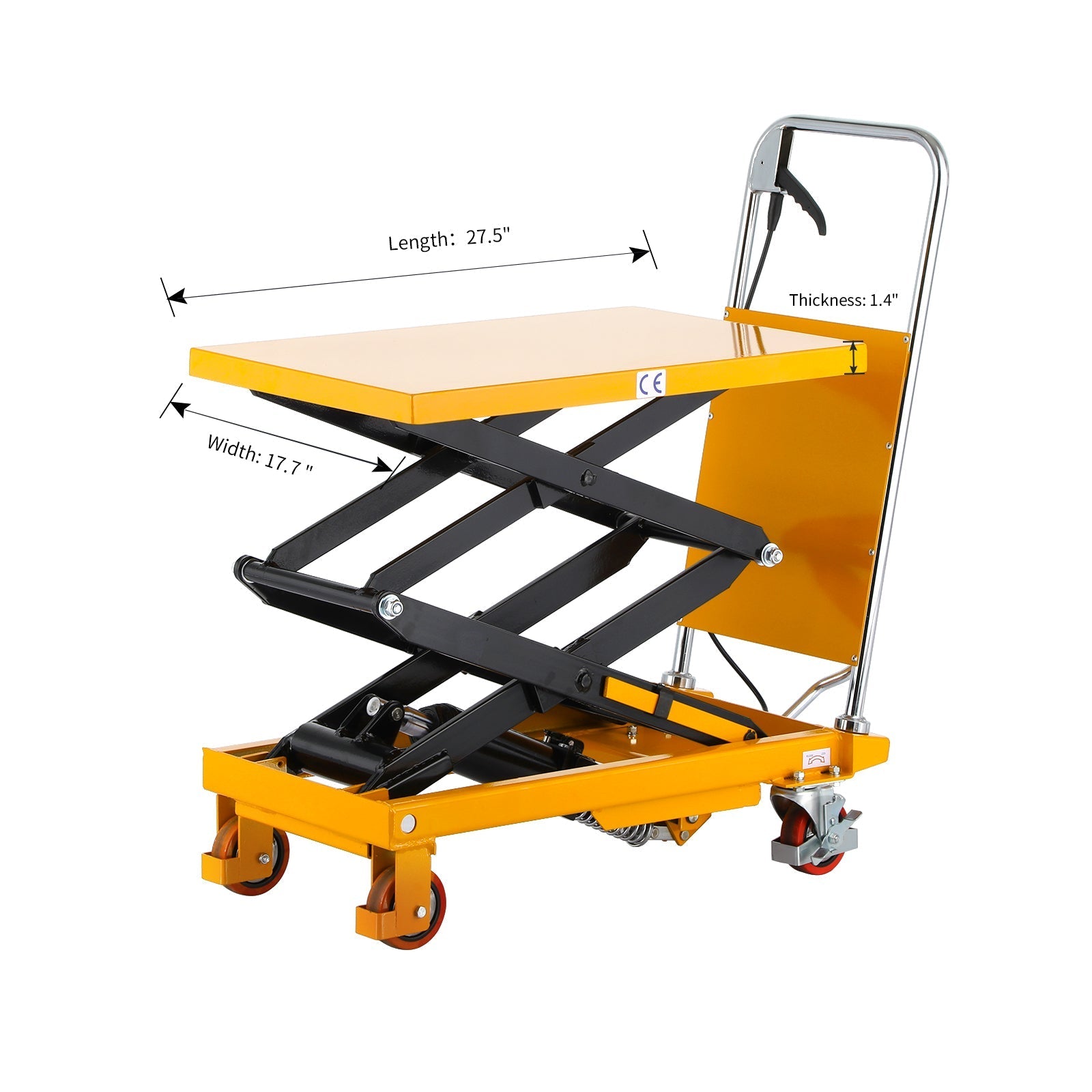 Doppel-Scherenlift Tisch 149,69 kg 43.3' Heben Höhe