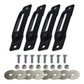 Snap-Loc E-Track Single Tie-Down Ankerpunkte – Schwarzes 4er-Packung mit Trageschrauben