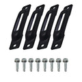 Snap-Loc E-Track Single Tie-Down Ankerpunkte – Schwarzes 4er-Packung mit selbstbohrenden Schrauben