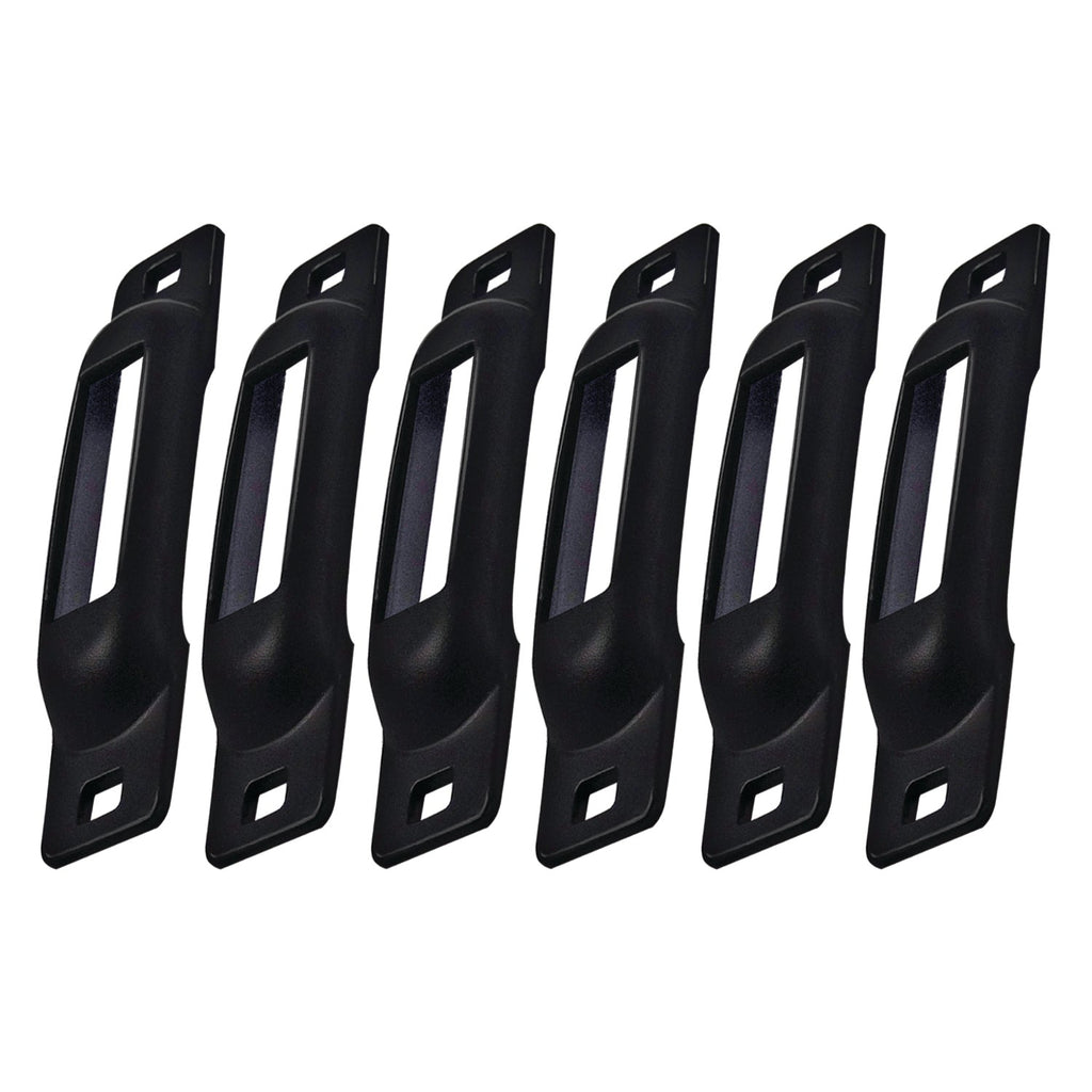 Snap-Loc E-Track Single Tie-Down Ankerpunkte – Schwarz 6er-Packung