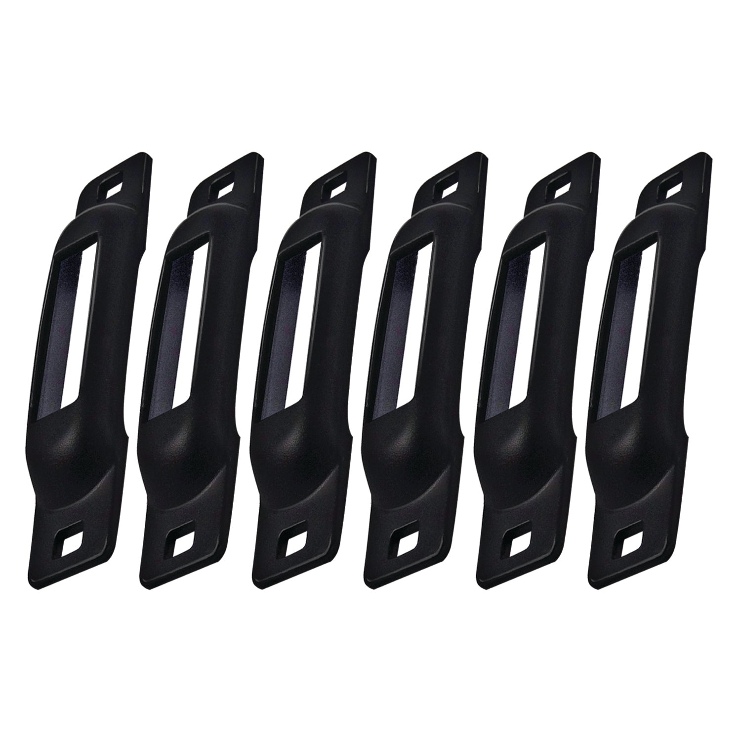 Snap-Loc E-Track Single Tie-Down Ankerpunkte – Schwarz 6er-Packung