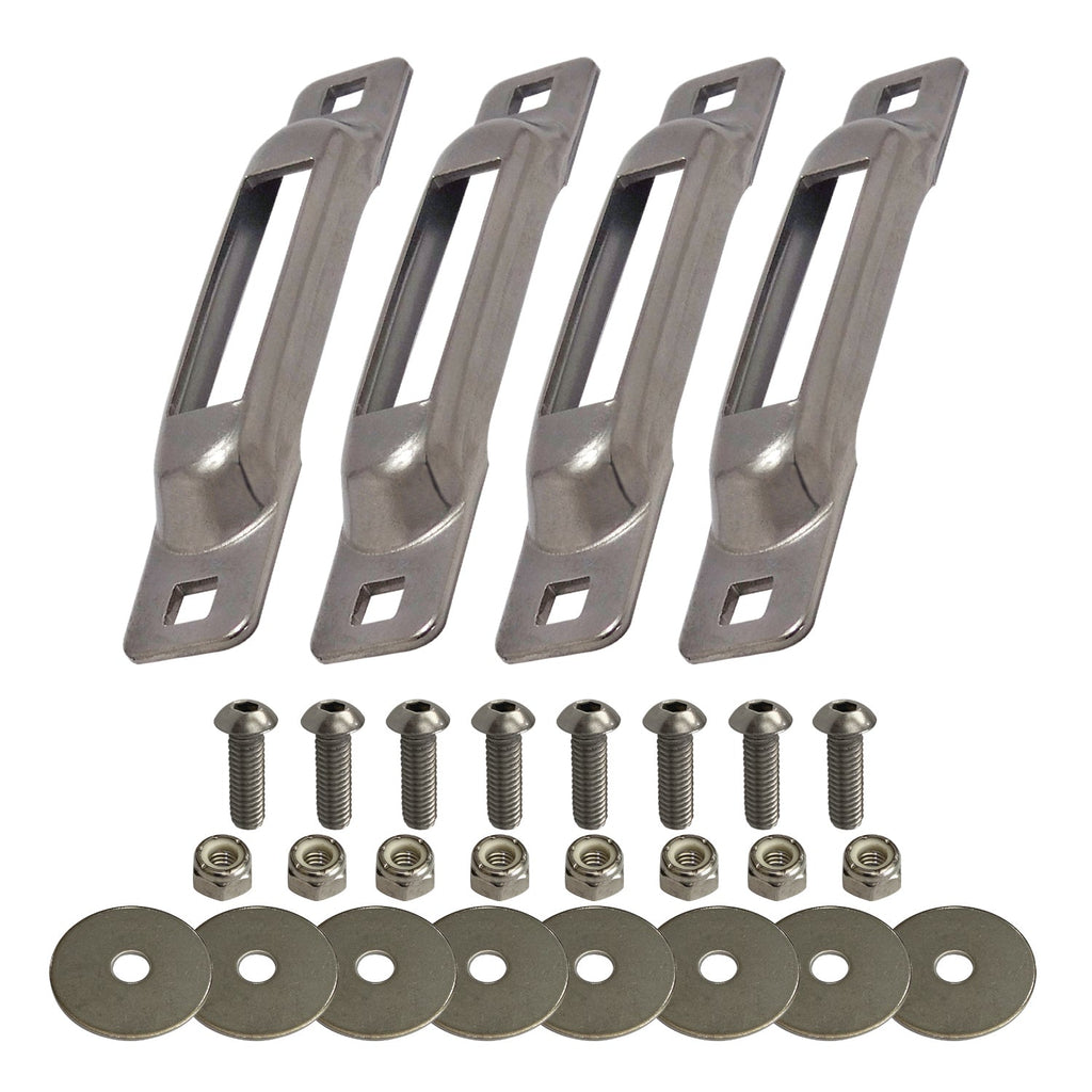 Snap-Loc E-Track Single Tie-Down Ankerpunkte – Edelstahl 4er-Packung mit Allen Schrauben