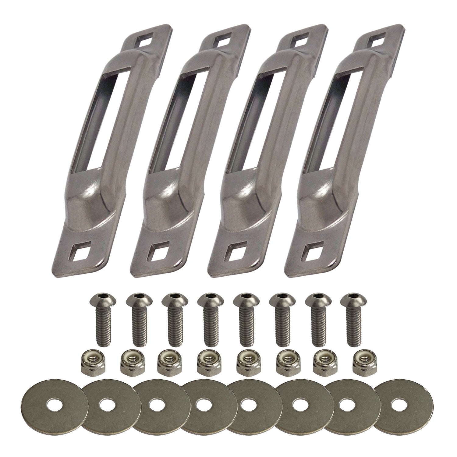 Snap-Loc E-Track Single Tie-Down Ankerpunkte – Edelstahl 4er-Packung mit Allen Schrauben