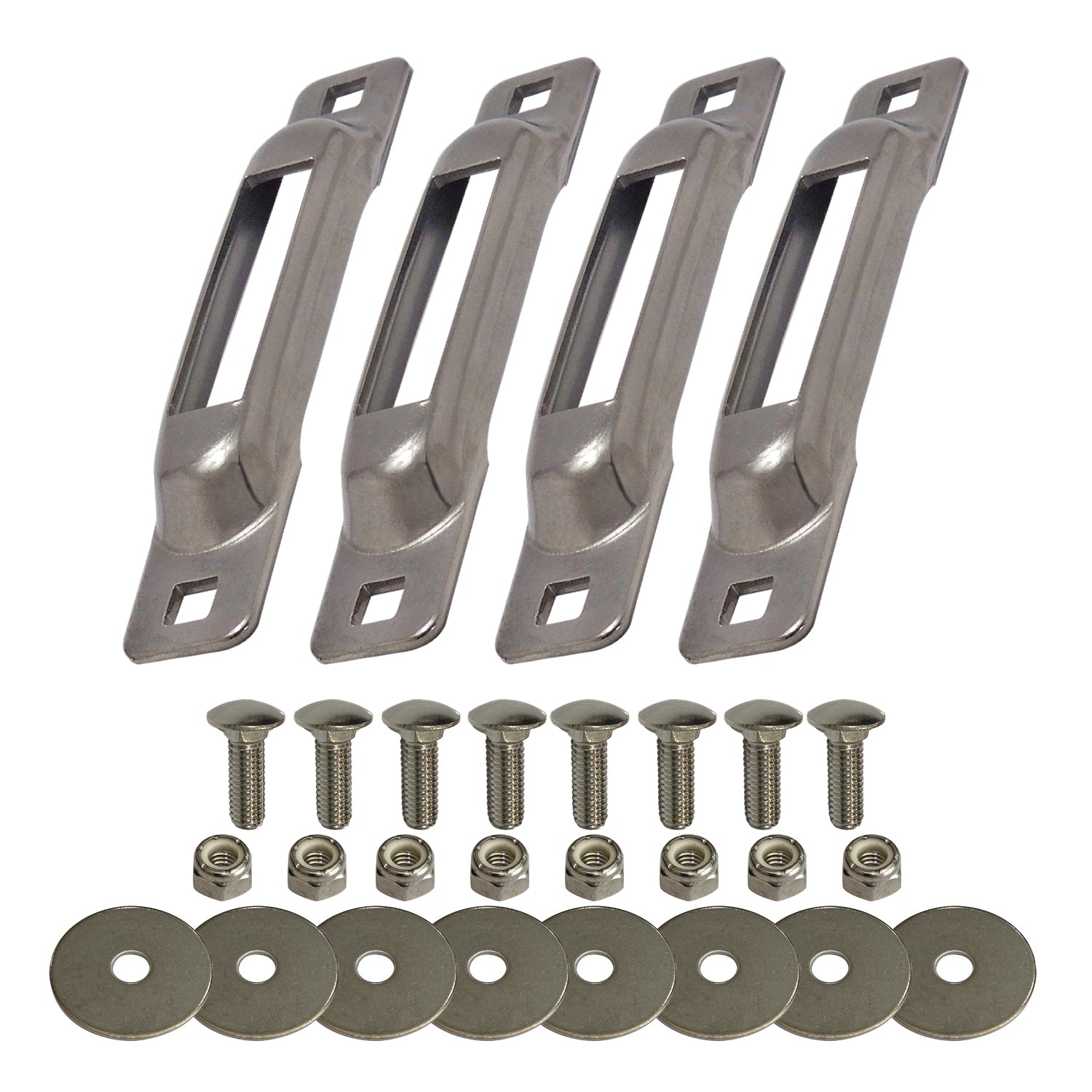 Snap-Loc E-Track Single Tie-Down Ankerpunkte – Edelstahl 4er-Packung mit Trageschrauben