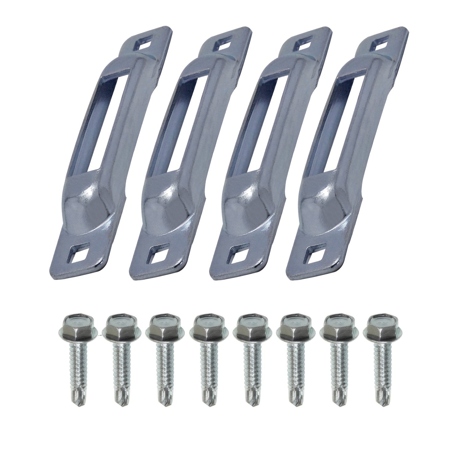 Snap-Loc E-Track Single Tie-Down Ankerpunkte – Zink-Plattiert 4er-Packung mit selbstbohrenden Schrauben