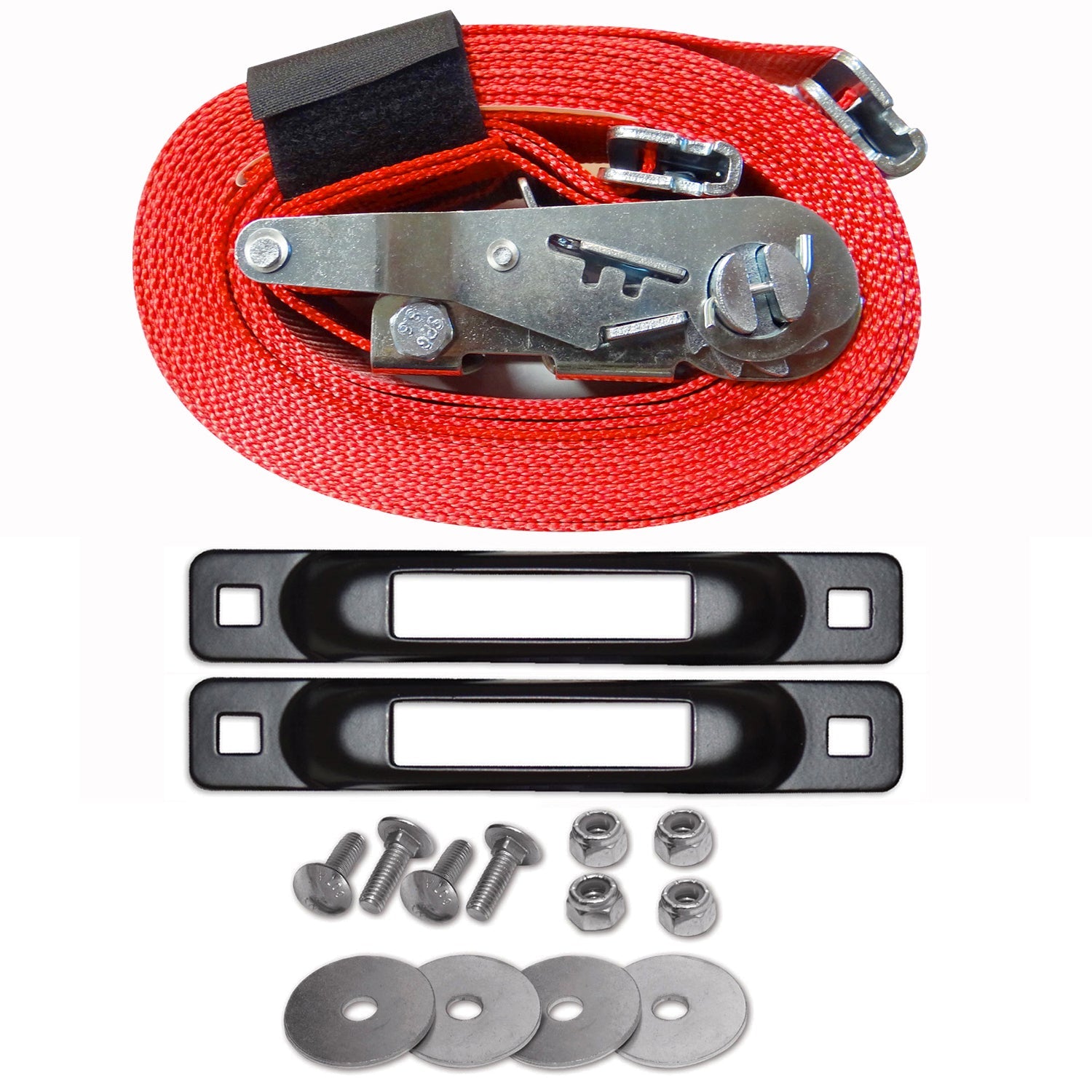 Snap-Loc E-Track Single Tailgate Strap Anchor Kit - 2 'x 16' Ratchet Strap, 2 kg