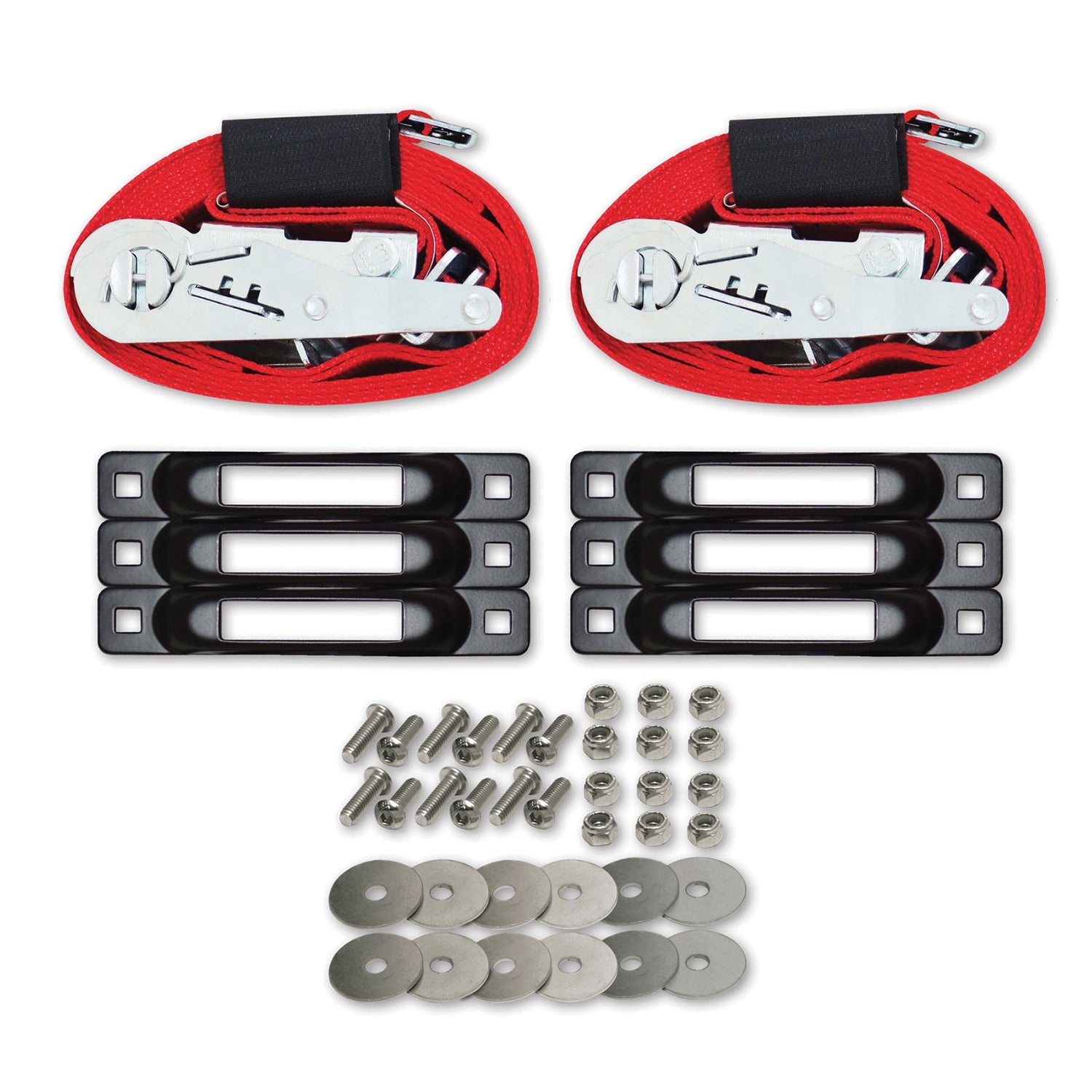 Snap-Loc E-Track Single Truck & Trailer Anker Kit - 6er-Packung mit 2 'x 16' Ratchet Straps, 2 kg