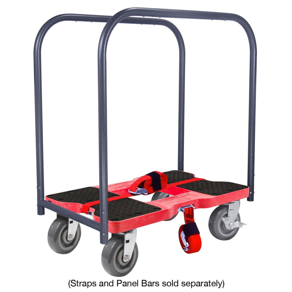 Snap-Loc E-Track Dolly - Super-Duty, 0,82 kg Kapazität mit 6' Polyurethan-Schwenkrollen - Rot