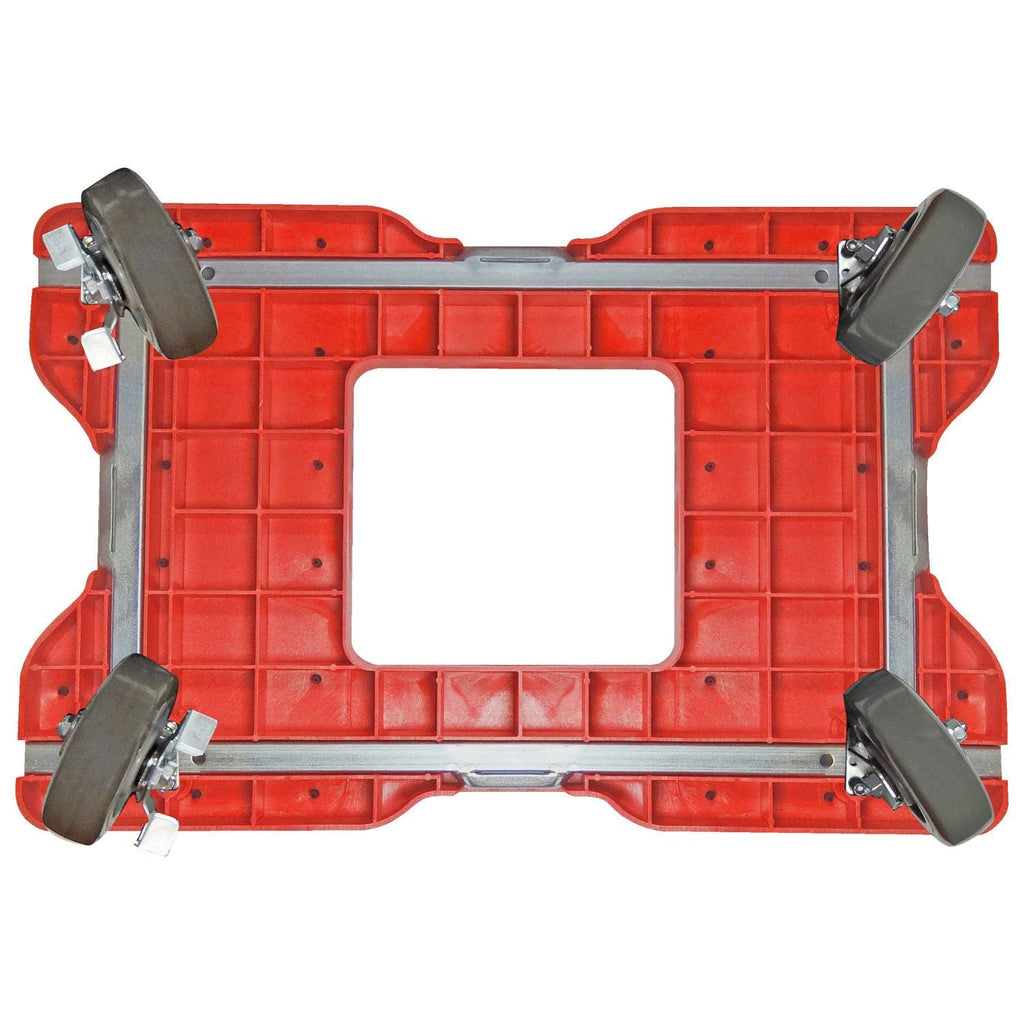 Snap-Loc E-Track Dolly - Super-Duty, 0,82 kg Kapazität mit 6' Polyurethan-Schwenkrollen - Rot