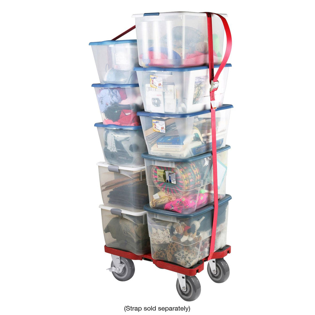 Snap-Loc E-Track Dolly - Super-Duty, 0,82 kg Kapazität mit 6' Polyurethan-Schwenkrollen - Rot