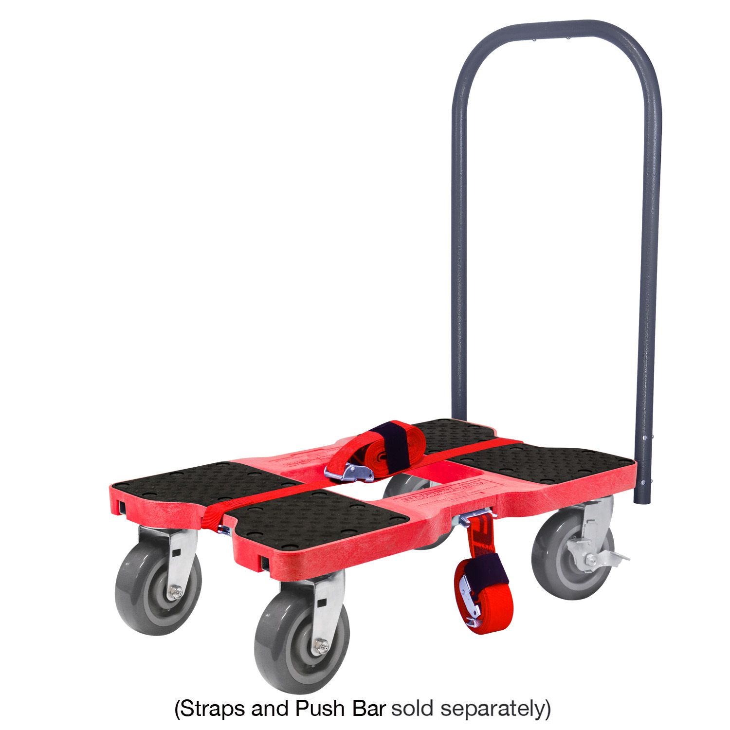 Snap-Loc E-Track Dolly - Super-Duty, 0,82 kg Kapazität mit 6' Polyurethan-Schwenkrollen - Rot