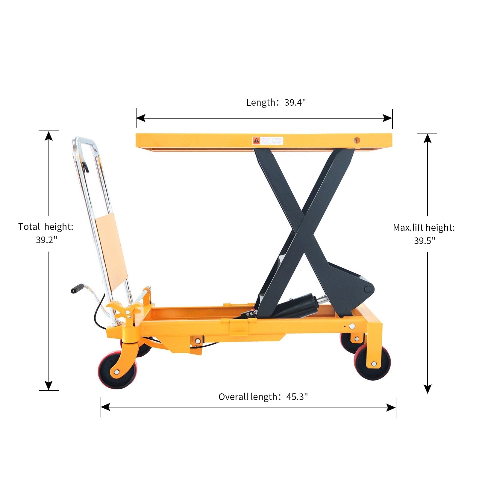 Single Scissor Lift Table 798,32 kg. 39,5' Hubhöhe
