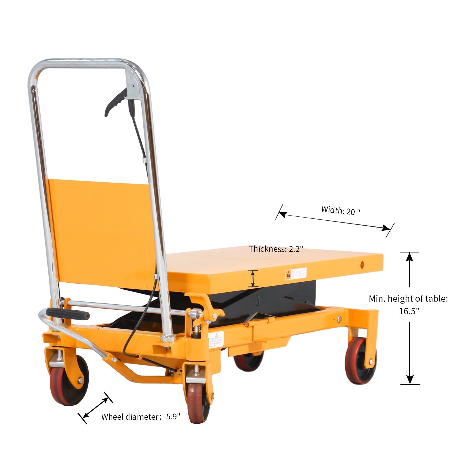 Single Scissor Lift Table 798,32 kg. 39,5' Hubhöhe