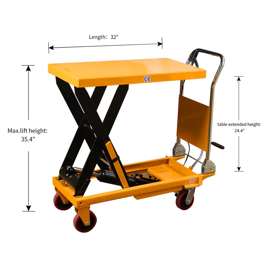 Einzel-Scherenlift Tisch 498,95 kg 35.4' Hubhöhe