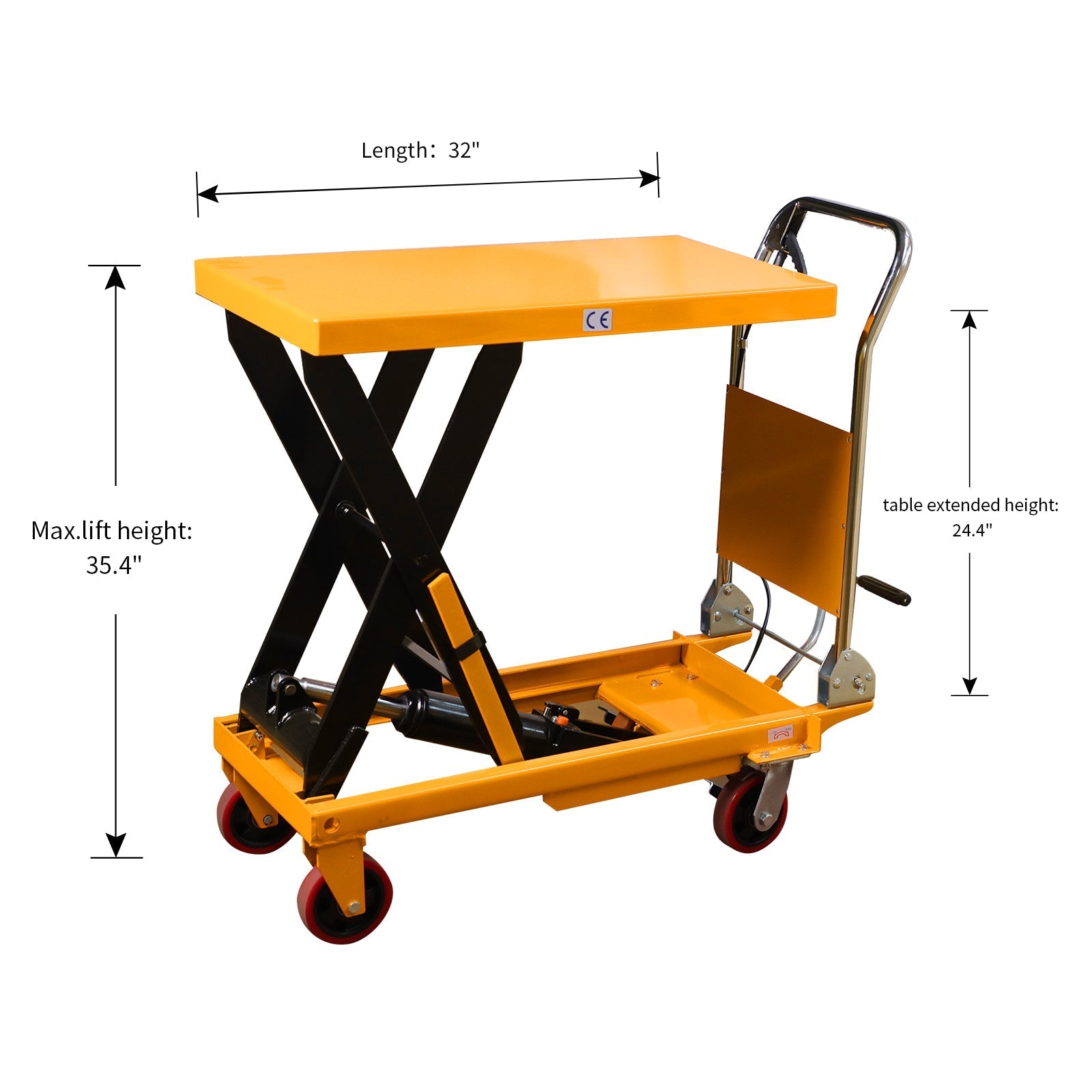 Einzel-Scherenlift Tisch 498,95 kg 35.4' Hubhöhe