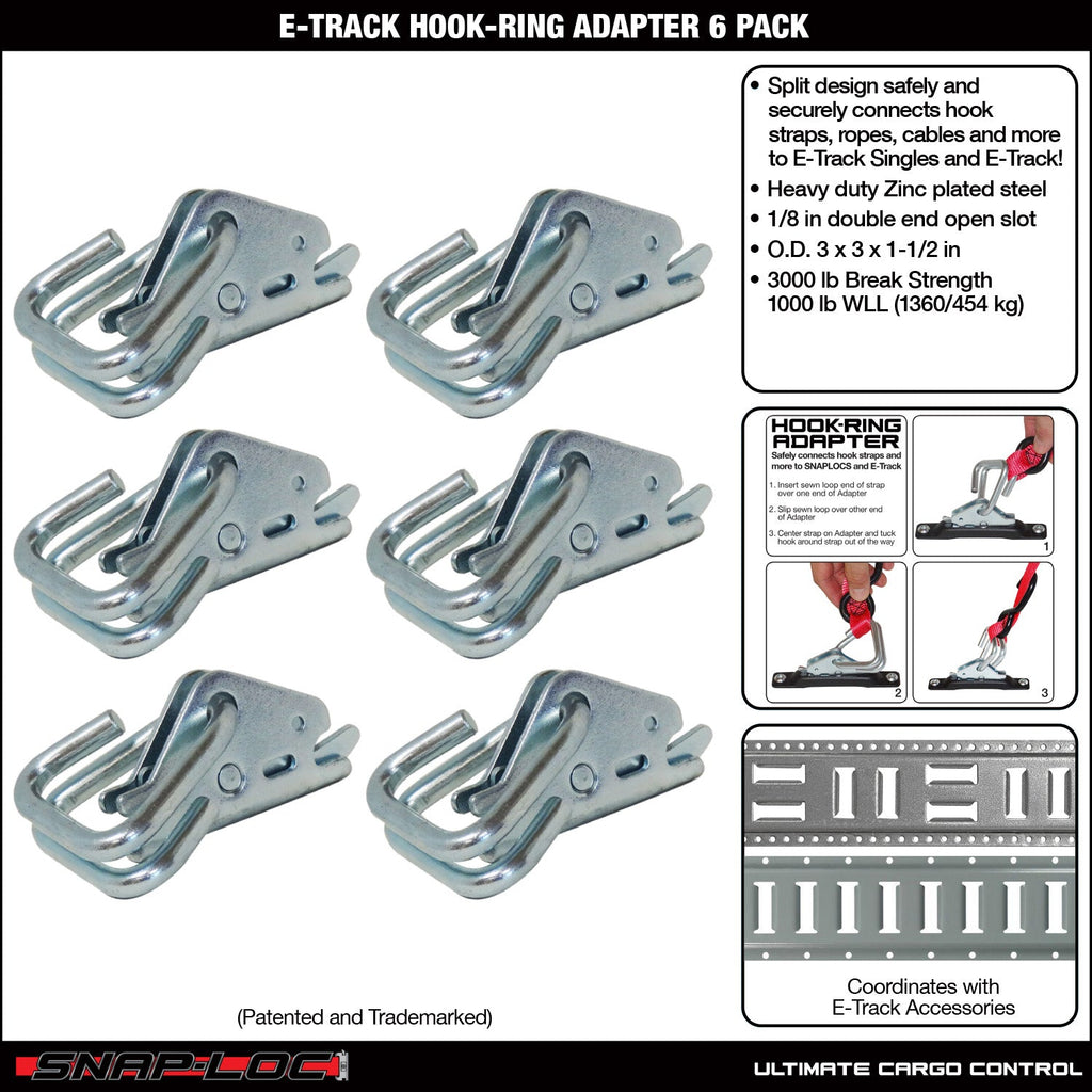 Snap-Loc E-Track Hakenring Adapter – Frachtkontrolle