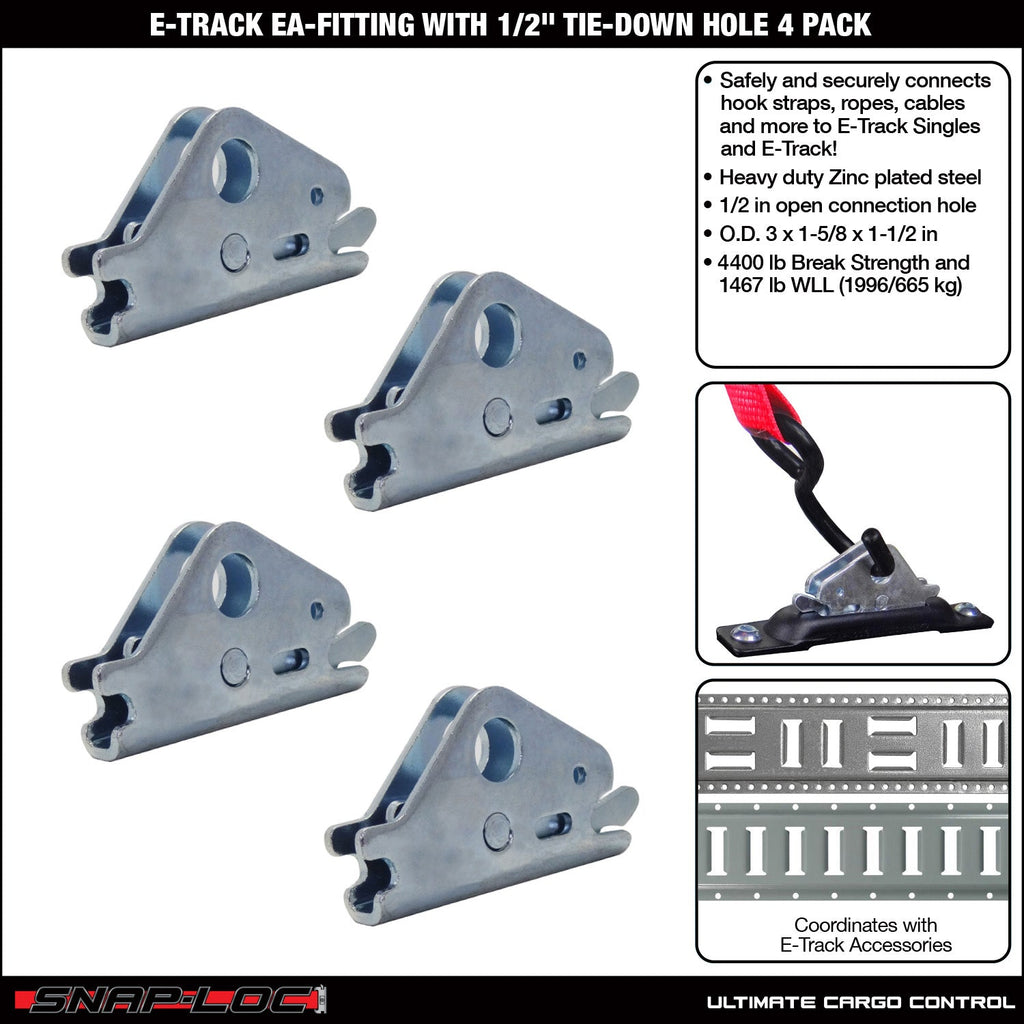 Snap-Loc E-Track EA Fitting – 1/2' Hole Cargo Tie-Down