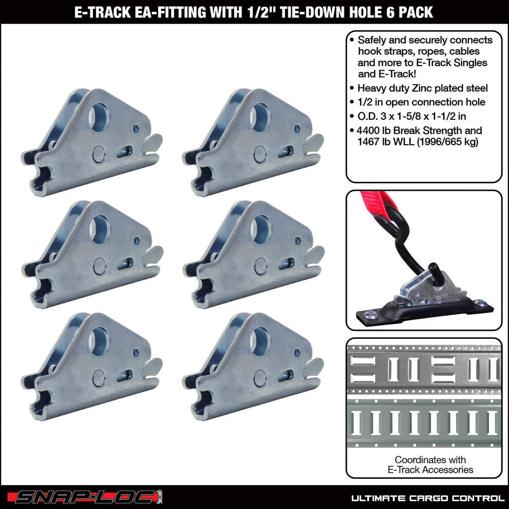 Snap-Loc E-Track EA Fitting – 1/2' Hole Cargo Tie-Down