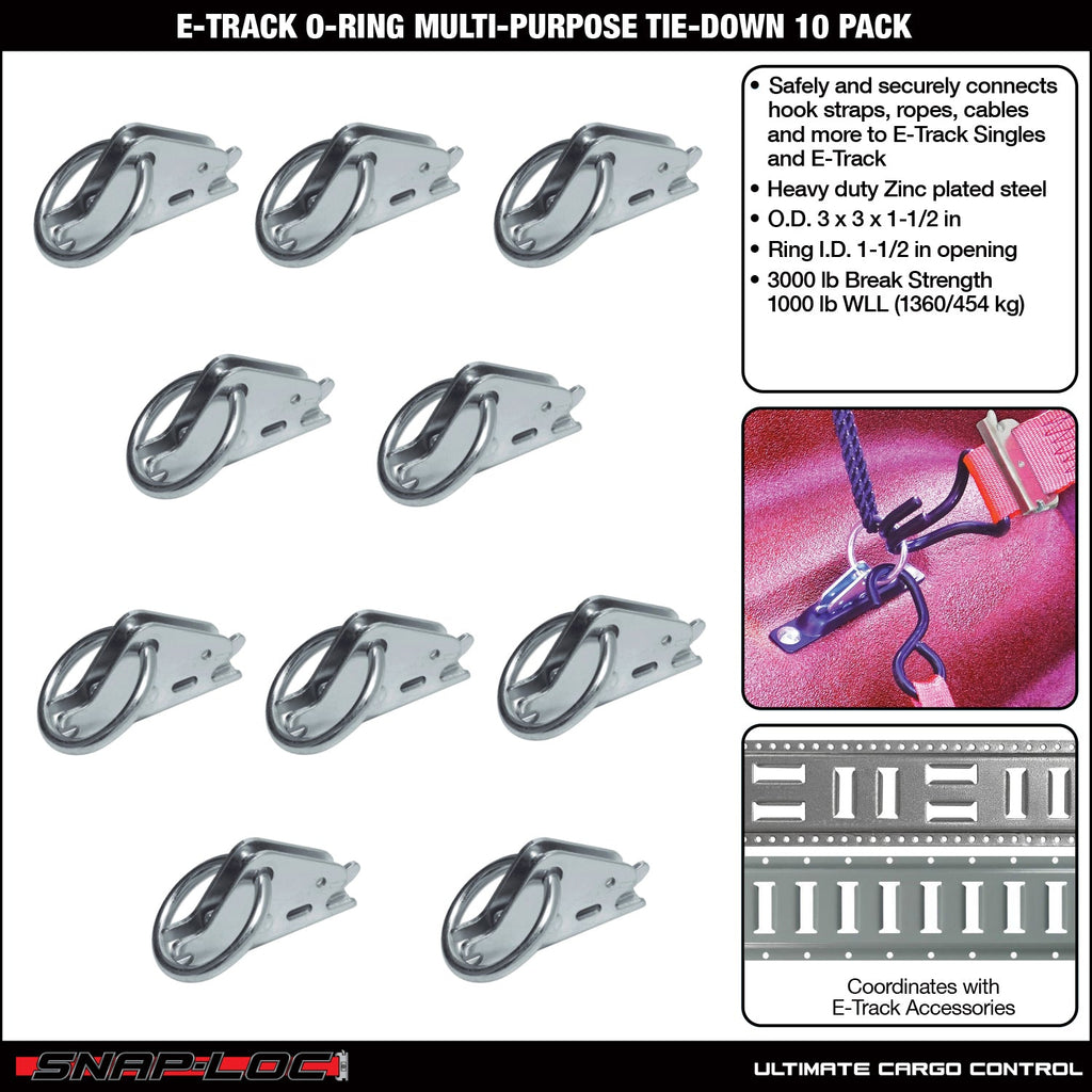 Snap-Loc E-Track O-Ring Tie-Down – Mehrzweck-Ladungskontrolle